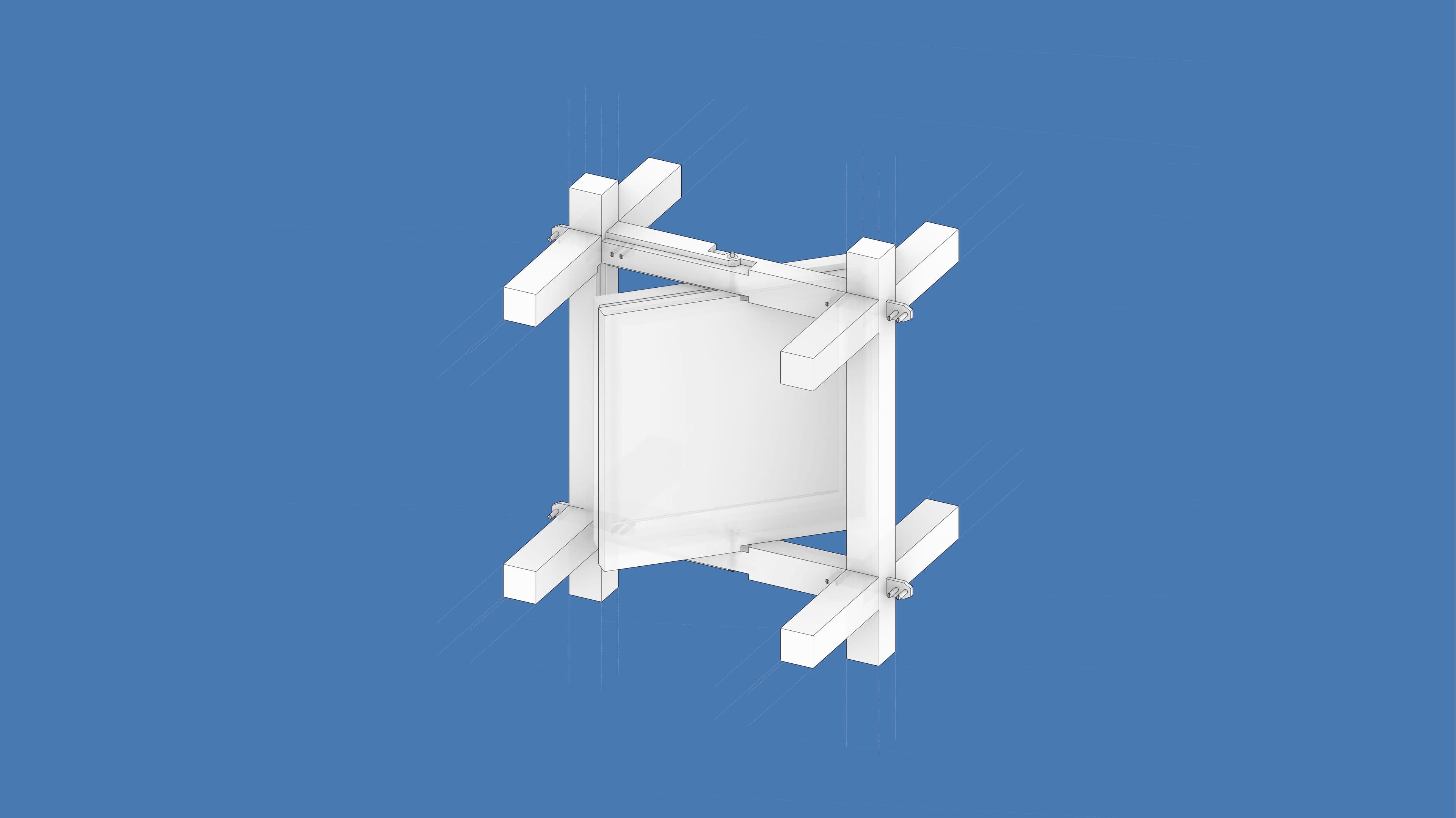 Pavilion section and operable facade system illustrating the light-filtering timber envelope for hat exhibition