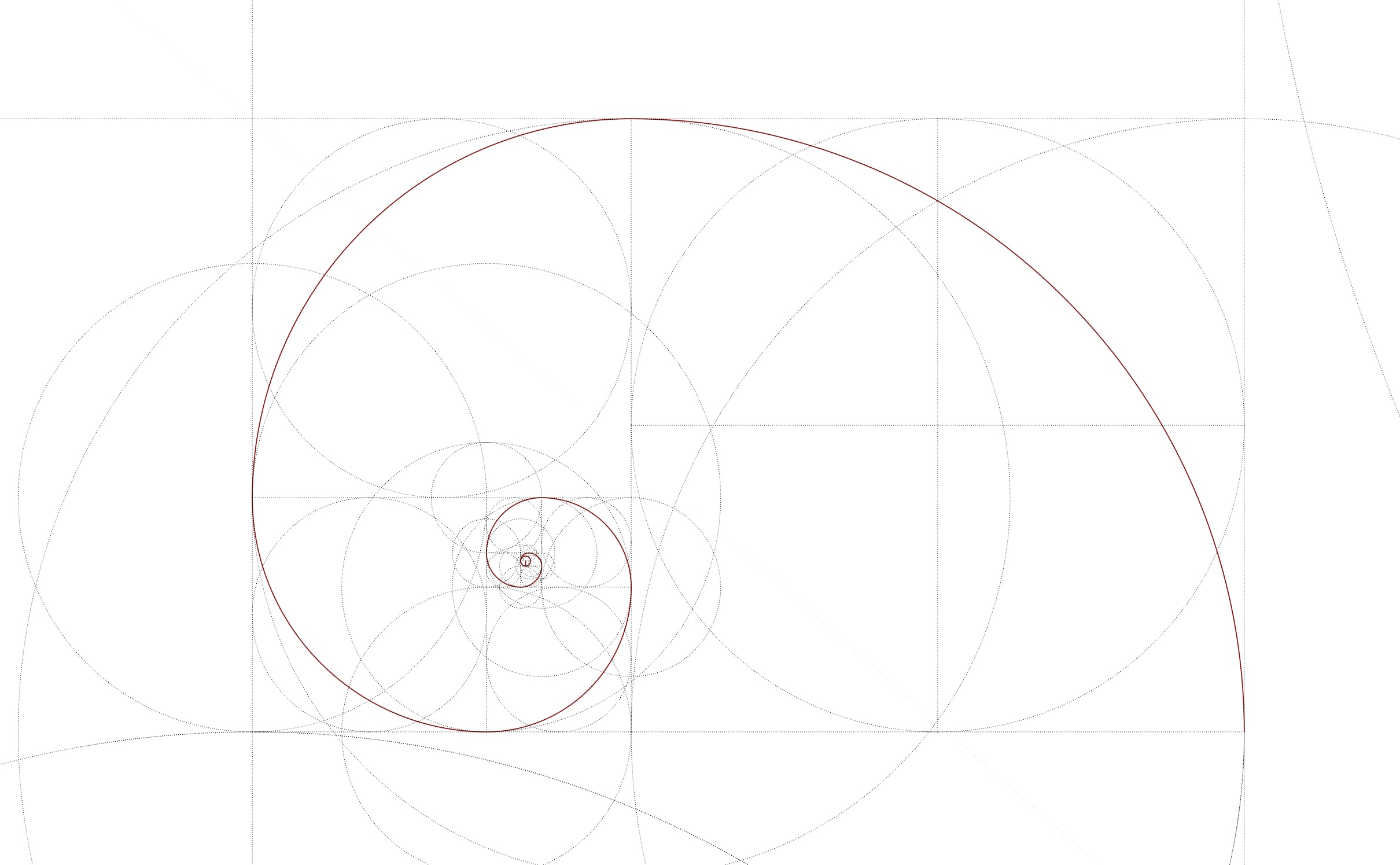 Golden ratio geometric diagram used as formal basis for the biombo design